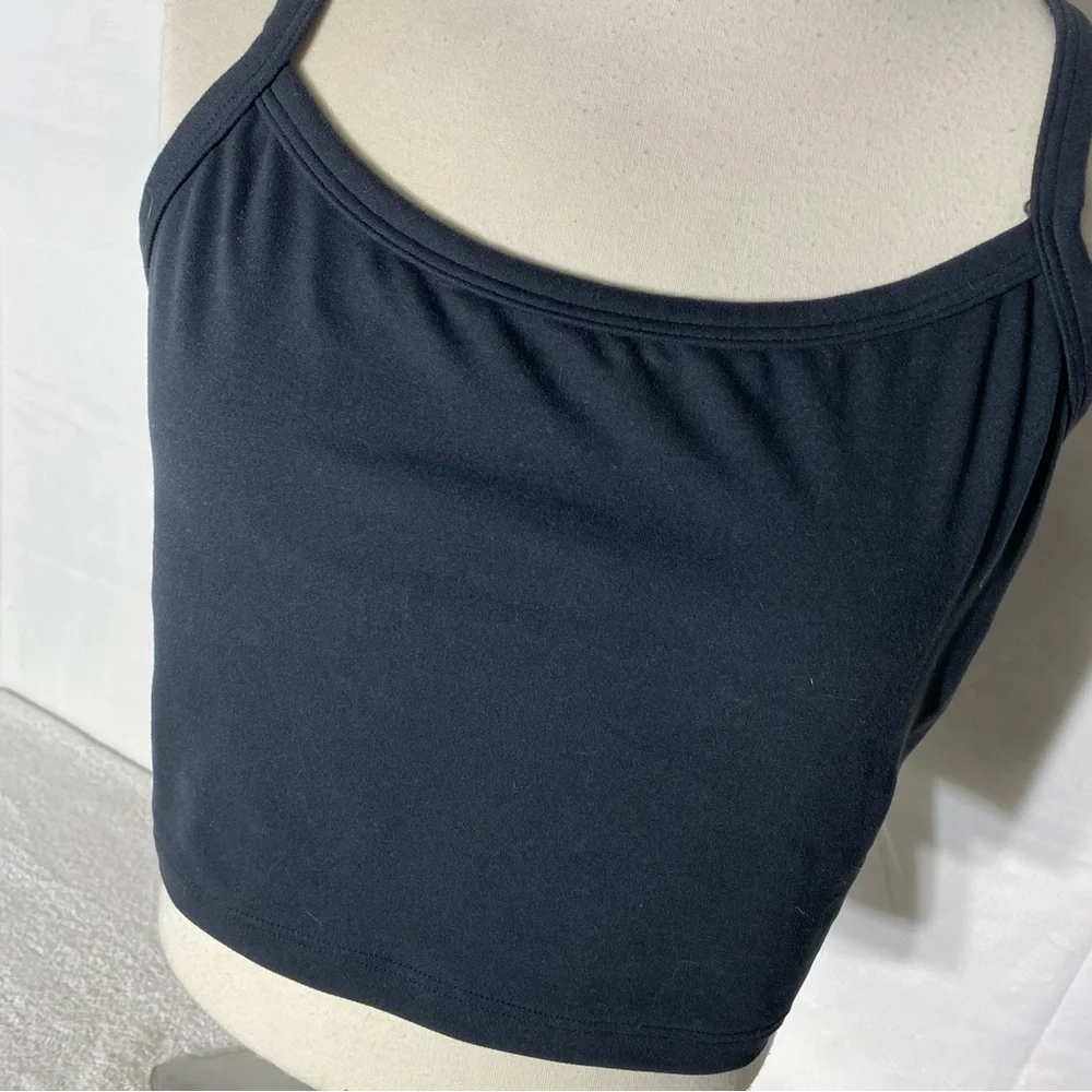 Aerie Offline Black Recharge Minimal Control Sports Bra Cropped Tank Bra XL - Picture 2 of 13